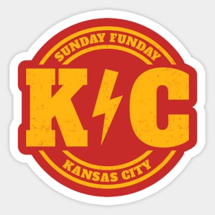 Kansas City - Sunday Funday Vintage Stamp Sticker